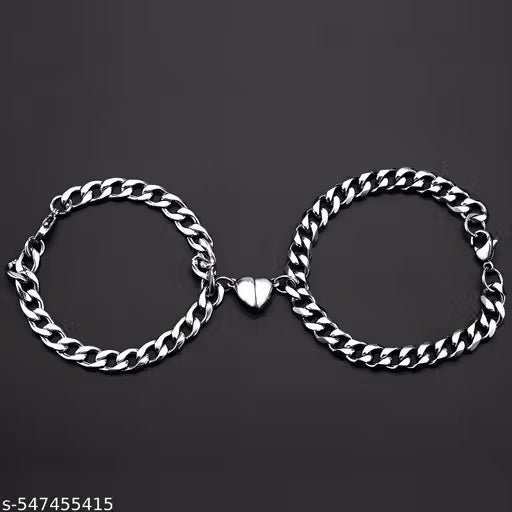 Stylish Magnetic Heart Chain Bracelet For Couple | Bracelet For Girls, Lover | Gift For Couples, Friendship Bracelet, Best Friend Gift | Friendship Band Bracelet